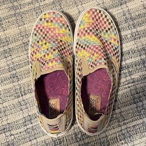 Skechers BOBS Multicolor Checkered Slip-On Sneakers